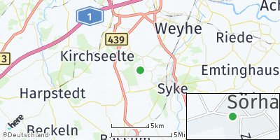 Google Map of Sörhausen bei Syke