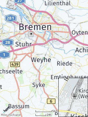 Here Map of Kirchweyhe bei Bremen