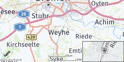 Google Map of Kirchweyhe bei Bremen