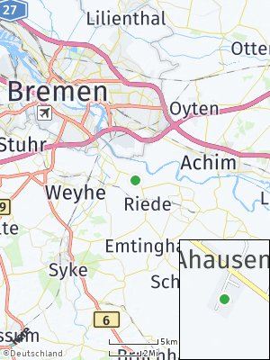 Here Map of Ahausen bei Bremen