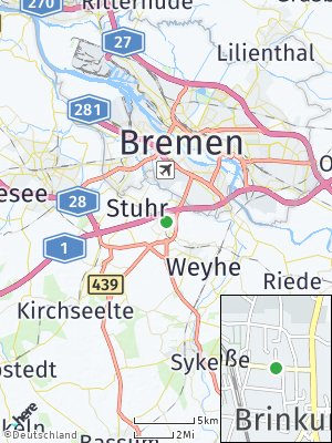 Here Map of Brinkum bei Bremen