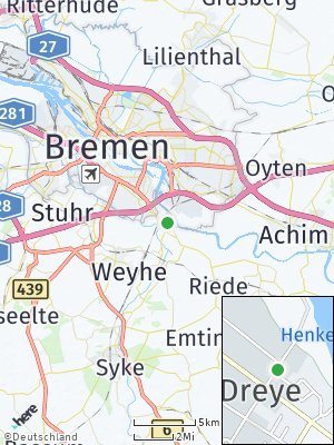 Here Map of Dreye bei Bremen