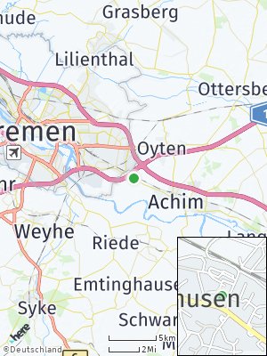 Here Map of Uphusen bei Bremen