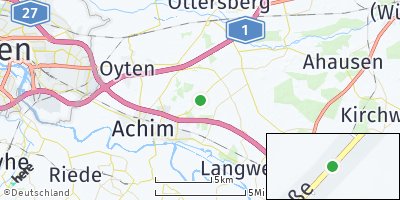 Google Map of Badenermoor bei Bremen