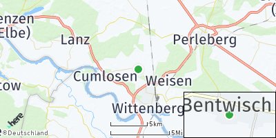 Google Map of Bentwisch bei Wittenberge