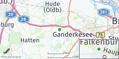 Google Map of Habbrügge bei Delmenhorst