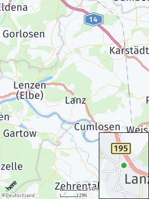 Here Map of Lanz bei Lenzen