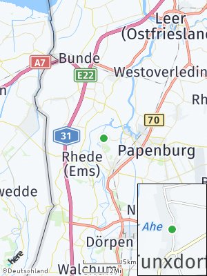 Here Map of Tunxdorf bei Papenburg