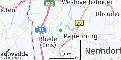 Google Map of Nenndorf bei Papenburg