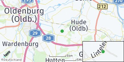 Google Map of Lintel bei Delmenhorst