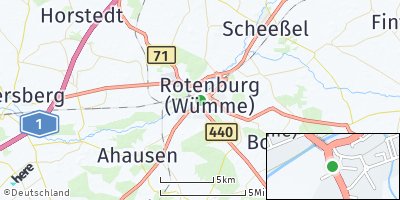 Google Map of Rotenburg an der Wümme