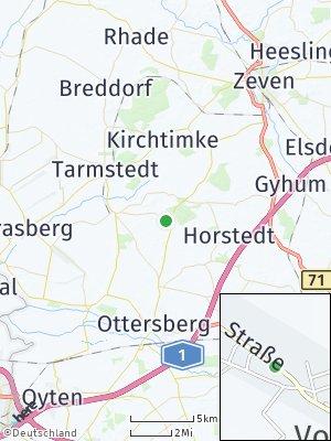 Here Map of Vorwerk bei Tarmstedt