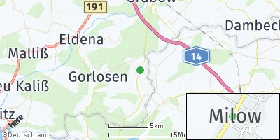 Google Map of Milow bei Ludwigslust