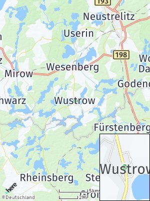 Here Map of Wustrow bei Wesenberg