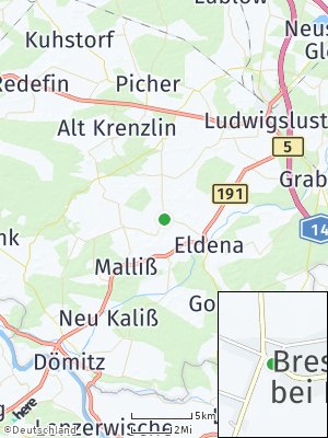 Here Map of Bresegard bei Eldena