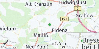 Google Map of Bresegard bei Eldena