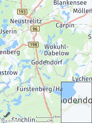 Here Map of Godendorf bei Neustrelitz