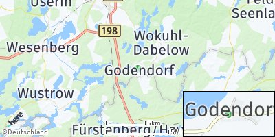 Google Map of Godendorf bei Neustrelitz