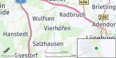 Google Map of Vierhöfen bei Winsen