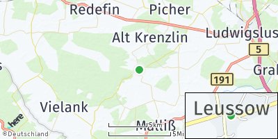 Google Map of Leussow bei Ludwigslust