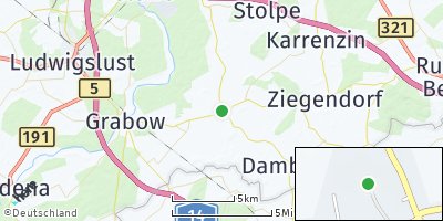 Google Map of Zierzow bei Ludwigslust