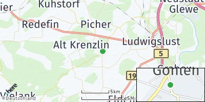 Google Map of Göhlen bei Ludwigslust