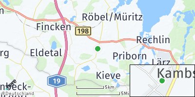 Google Map of Kambs bei Röbel