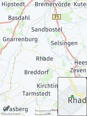Here Map of Rhade bei Zeven