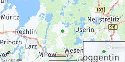 Google Map of Roggentin bei Neustrelitz