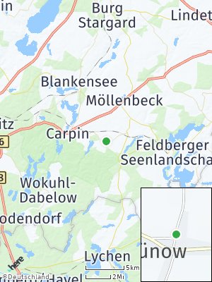 Here Map of Grünow bei Neustrelitz
