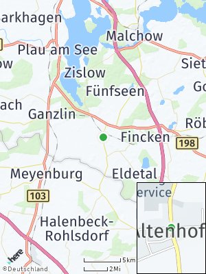 Here Map of Altenhof bei Röbel