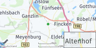 Google Map of Altenhof bei Röbel