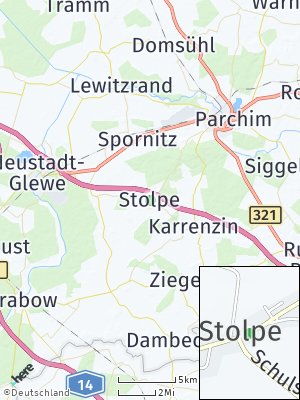 Here Map of Stolpe bei Parchim