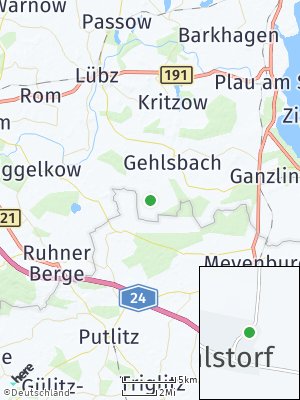 Here Map of Wahlstorf bei Lübz