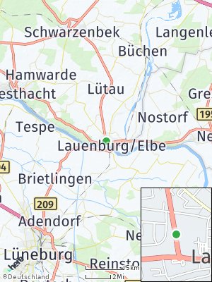 Here Map of Lauenburg / Elbe