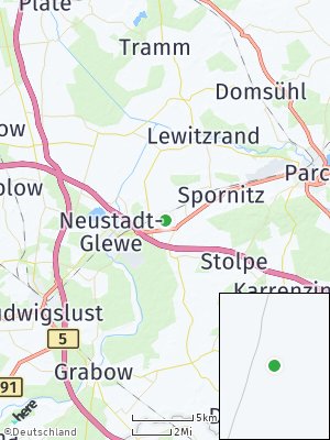 Here Map of Brenz bei Neustadt-Glewe