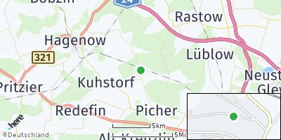 Google Map of Strohkirchen bei Hagenow