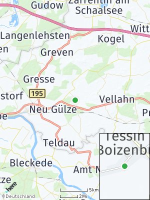 Here Map of Tessin bei Boizenburg