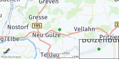 Google Map of Tessin bei Boizenburg