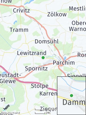 Here Map of Damm bei Parchim