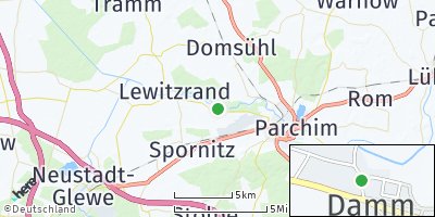 Google Map of Damm bei Parchim