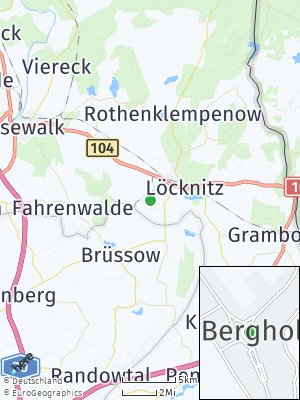 Here Map of Bergholz bei Pasewalk
