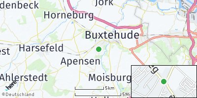 Google Map of Ottensen bei Buxtehude