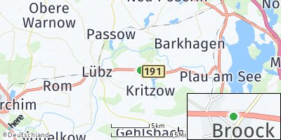 Google Map of Broock bei Lübz