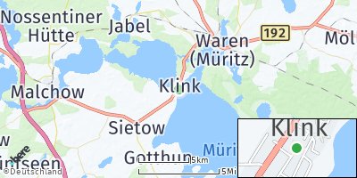 Google Map of Klink bei Waren