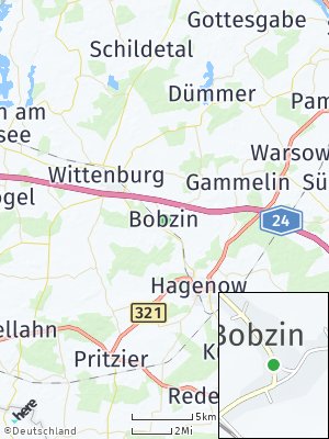 Here Map of Bobzin bei Hagenow