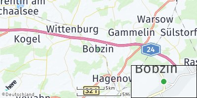 Google Map of Bobzin bei Hagenow