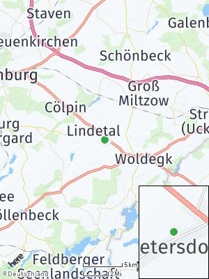 Here Map of Petersdorf bei Strasburg
