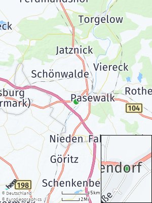 Here Map of Papendorf bei Pasewalk