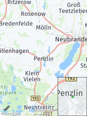Here Map of Penzlin bei Waren